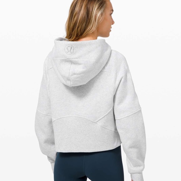 Lululemon Scuba Oversized 1/2 Half-Zip Hoodie Sweater- Heathered Core Light Grey - Picture 4 of 9